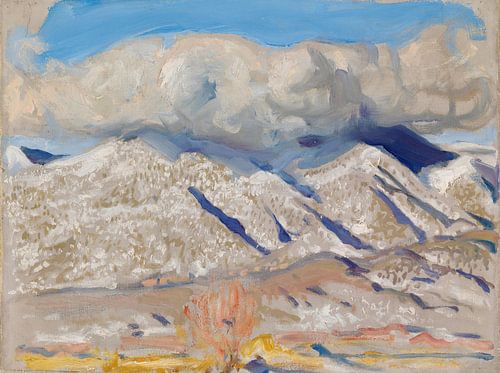 Taos-gebergte gehuld in wolken, 1924, Akseli Gallen-Kallela