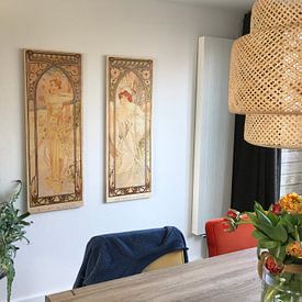 Klantfoto: Tijden van de Dag: Helderheid van de Dag - Art Nouveau Schilderij Mucha Jugendstil