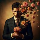 Man with flowers by Bernhard Karssies thumbnail