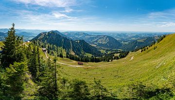 Uitzicht vanaf Hochgrat richting Säntis en Oberstaufen van Leo Schindzielorz