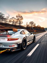 Porsche 911 GT3 RS Racing Sunset Wit