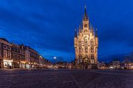 Das Rathaus von Gouda in den Niederlanden während der blauen Stunde von Bart Ros Miniaturansicht