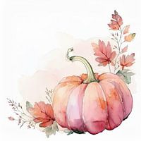 Pumpkin and Leaves, autumn atmosphere