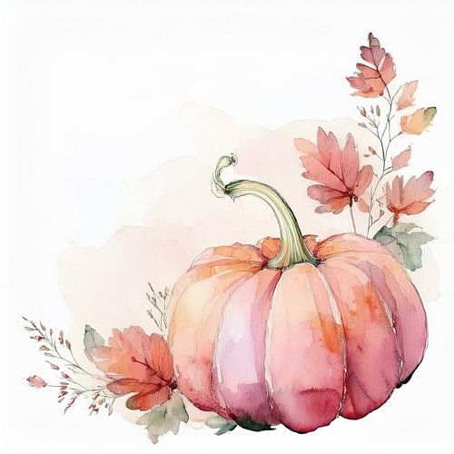 Pompoen en Bladeren, herfstsfeer