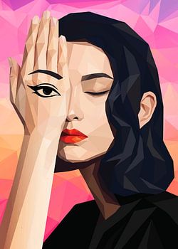Porträt von Dora Maar (Low-Poly)