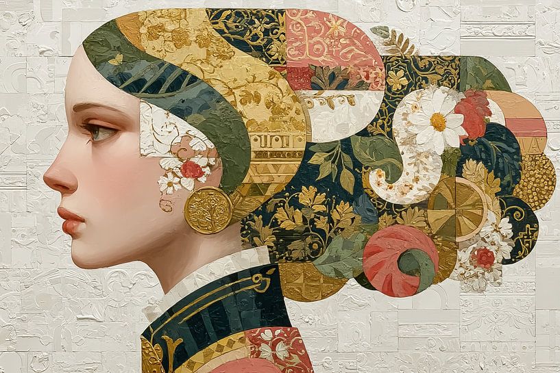 Femme avec boucle d'oreille par Caprices d'Art