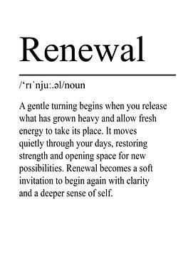 Renewal Definition – White von WordsThatInspire