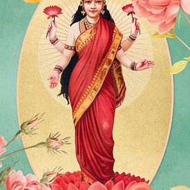 Goddess Lakshmi Art Print von Marja van den Hurk