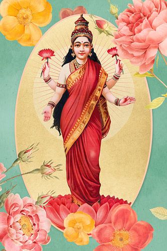 Goddess Lakshmi Art Print by Marja van den Hurk
