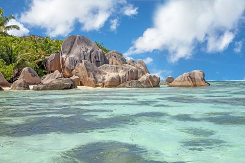Droomstrand Anse Source d'Argent (La Digue / Seychellen)