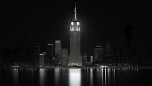 Empire State Building New York Schwarz-Weiß-Panorama