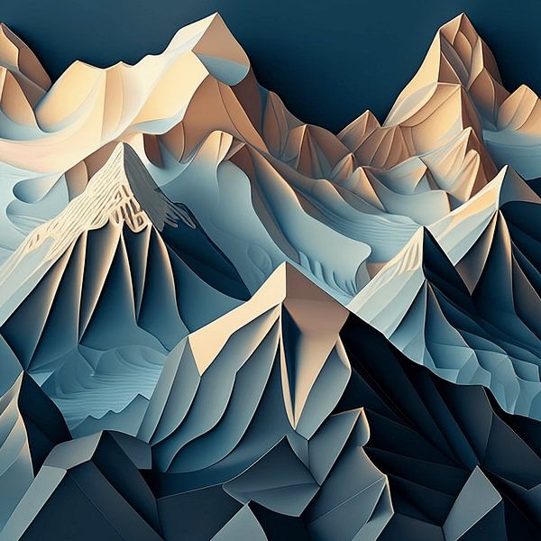 Cubist Himalayas by Vythryd Arts