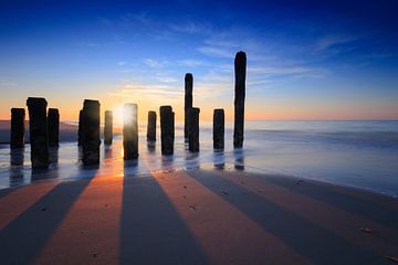 zonsondergang aan de kust van Zeeland van gaps photography