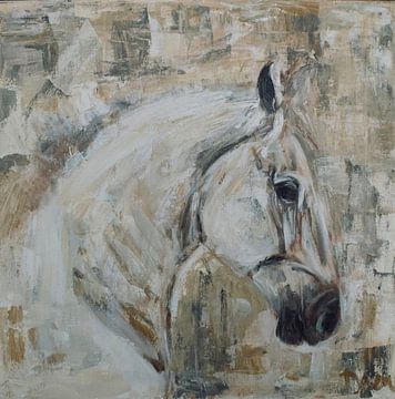 White horse two van Mieke Daenen