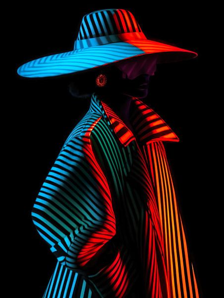neonfarbene Frau von Laurie Simmons von PixelPrestige