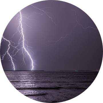 Thunderstorm above the city of Terneuzen