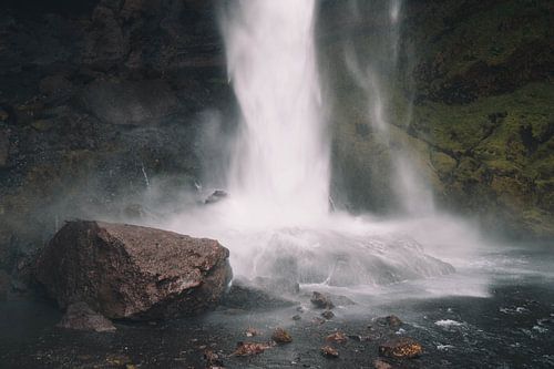 waterfall Kvernufoss in Iceland