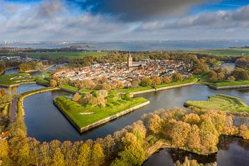 Festungsstadt Naarden in den Niederlanden von oben von Sjoerd van der Wal Fotografie