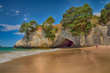 cathedral cove new zealand by Roy IJpelaar