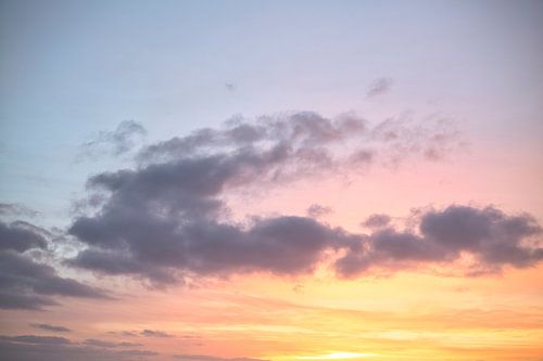 pastel coloured sunset