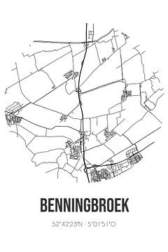 Benningbroek (Noord-Holland) | Landkaart | Zwart-wit van Rezona