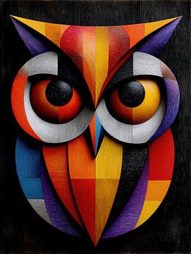 PopArt Night Watch - The geometry of vigilance by Klaus Tesching - Art-AI