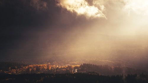Un cliché d'or après un orage en Allemagne