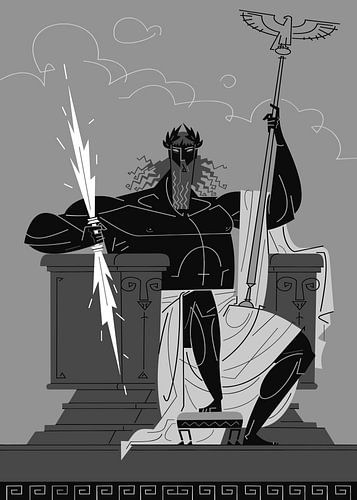 Zeus op de Donder Troon