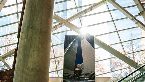 Foto voormalig WTC in het Memorial Centre