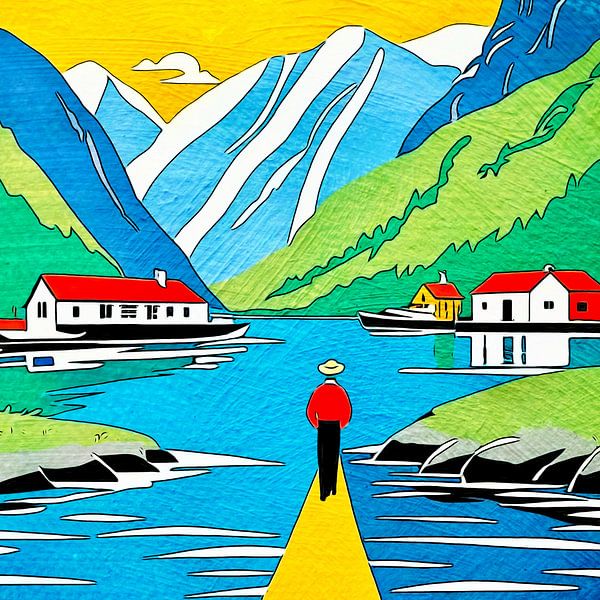 Fjorde in Norwegen, Motiv 4 von zam art