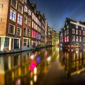 Amsterdam alter Seitenwall bei Nacht von Marc Hollenberg