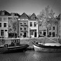 De Brede Haven van 's-Hertogenbosch in zwart/wit