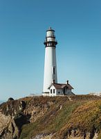 Witte vuurtoren op route Highway 1 | Reisfotografie | Californië, U.S.A.