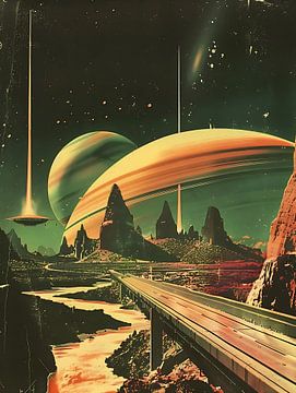 Saturn Highway vintage & retro by PixelPrestige