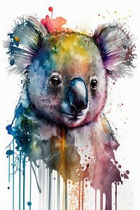 Koala - Aquarel van New Future Art Gallery