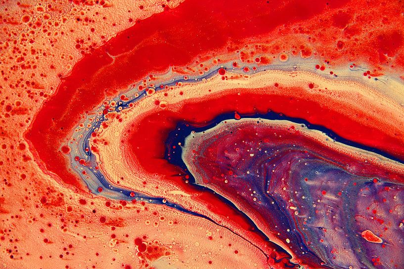 Geode in rood van Joke Gorter