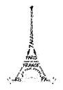 Digital-Art Eiffelturm  von Melanie Viola Miniaturansicht
