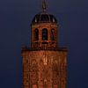 Church tower with Full Moon, Deventer by Adelheid Smitt