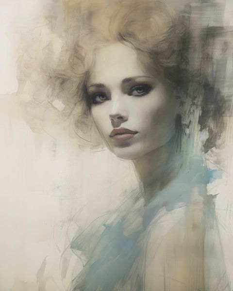 Modern portrait in soft tones by Carla Van Iersel