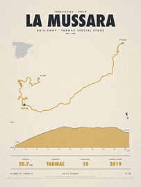 La Mussara rally stage map by Sidney van den Boogaard
