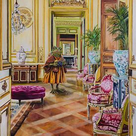 Louise at Chateau de Voissins in France . by Janny Schilderink......Atelier "de Tuute "