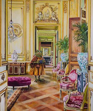 Louise im Chateau de Voissins in Frankreich. von Janny Schilderink......Atelier "de Tuute "