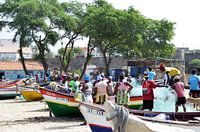 Bateaux de pêche Taraffal, Santiago, îles du Cap-Vert