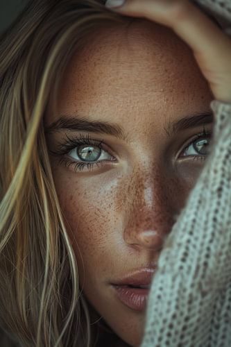 Intiem portret van een vrouw