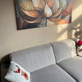 Customer photo: Lotus Abstract by Jacky, on canvas