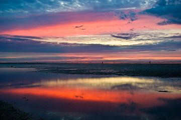 Noordzee: Zonsondergang bij Cuxhaven I.