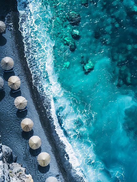 Black sand beach by haroulita