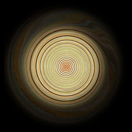 Faszinierende Farbspiralen auf Schwarz 06 / Spirale / Farbstrudel von Kerstin Franz