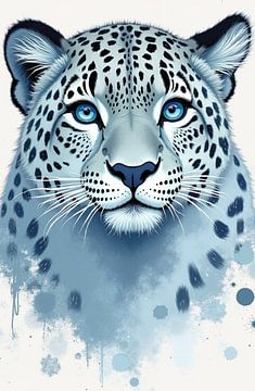 Snow leopard - AI gegenereerd van insideportugal