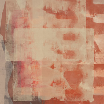 Contemporary abstract in beige, terracotta and taupe